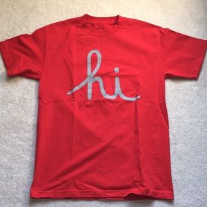 Red "Hi" shirt